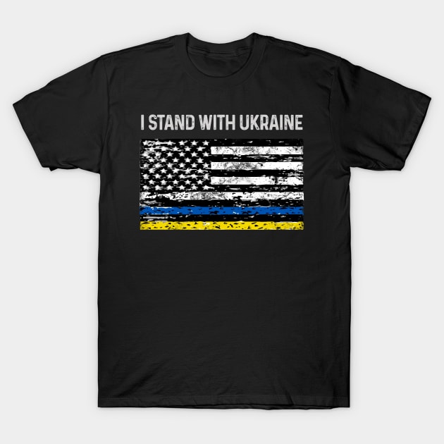 Ukrainian American Flag T-Shirt by Scar